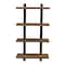 Alaterre Furniture Pomona 36"H 4-Shelf Metal and Solid Wood Bath Wall Shelf AMBA5920 - alternate 1
